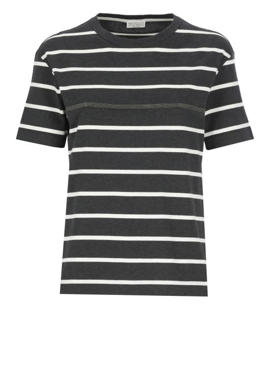 25SS 브루넬로 쿠치넬리 반팔 티셔츠 ML908HD400 C7049 Grey