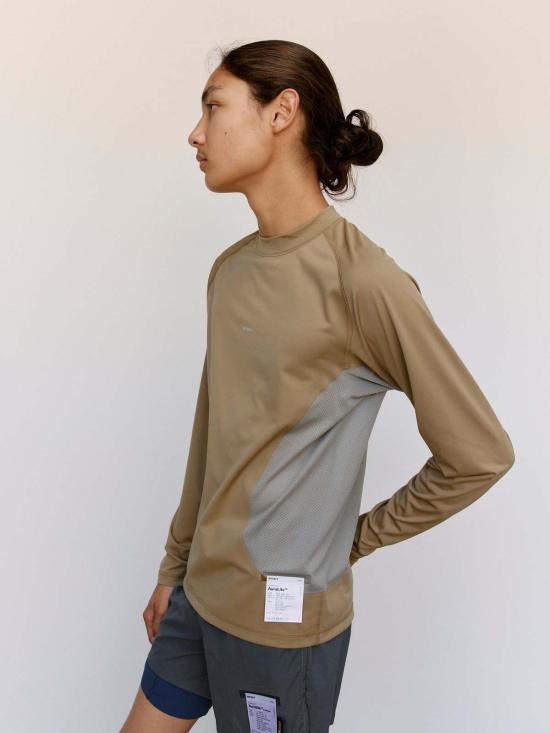  새티스파이 긴팔 티셔츠 Satisfy Aura Lite Tech 롱 티 아미 그린 - SATISFY