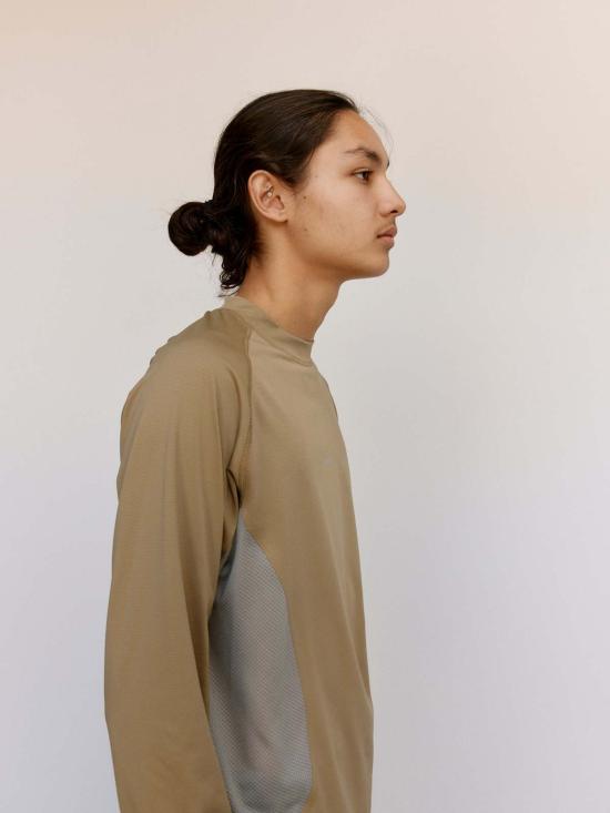  새티스파이 긴팔 티셔츠 Satisfy Aura Lite Tech 롱 티 아미 그린 - SATISFY