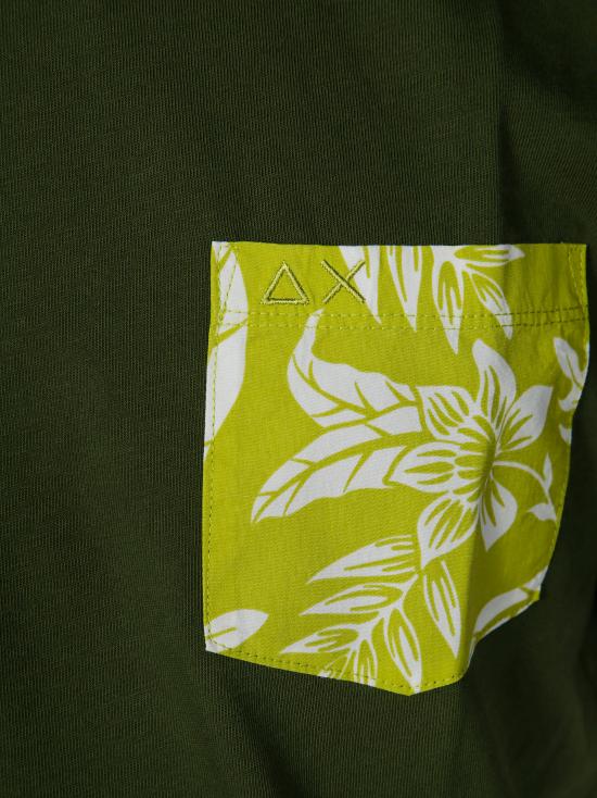 25SS 썬 68 반팔 티셔츠 T35103 37 VERDE SCURO - SUN 68