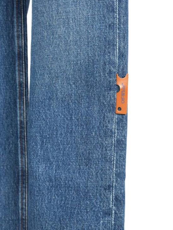  오프화이트 데님 팬츠 오프 화이트 브리트니 진 미디엄 블루 - OFF WHITE