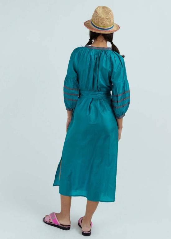  Anandi Joshi 롱 원피스 아난디 조시 페전트 드레스 터키석 - OTHER BRANDS