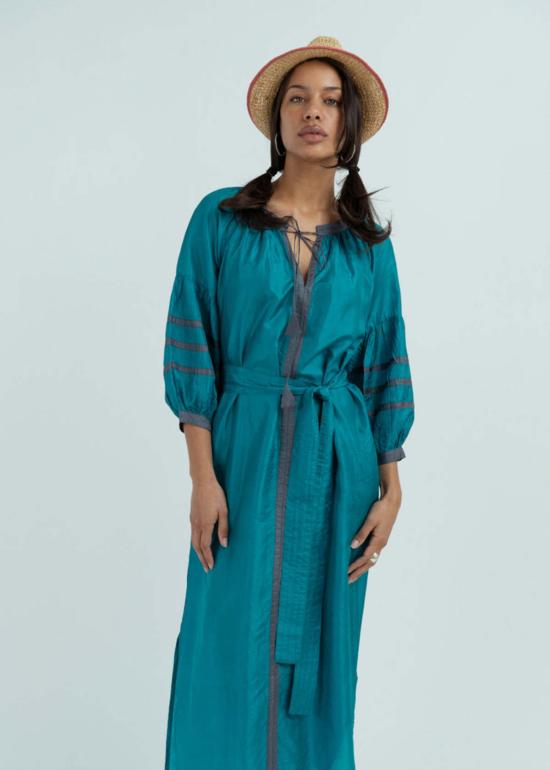  Anandi Joshi 롱 원피스 아난디 조시 페전트 드레스 터키석