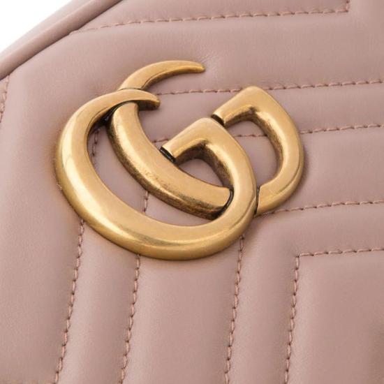 25FW 구찌 GG 마몽 마틀라세 스몰 체인 숄더백 447632DTD1T 5729 - GUCCI