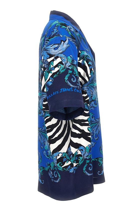 25SS 베르사체 반팔 셔츠 78GAL2BA NS620288 Blue - VERSACE