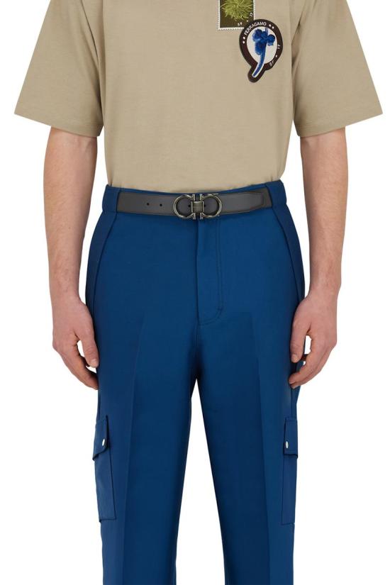 25FW 살바토레 페라가모 가죽 벨트 679938780999 DARK SILVER - SALVATORE FERRAGAMO