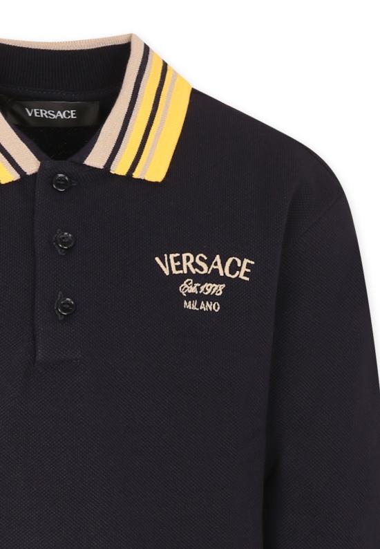 25SS [키즈] 베르사체 폴로 셔츠 1018281 1A13072 2UV70 BLUE - VERSACE