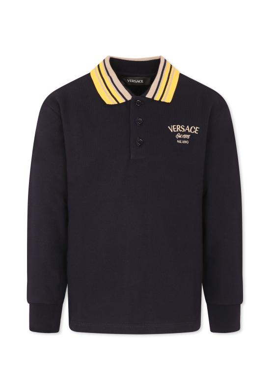 25SS [키즈] 베르사체 폴로 셔츠 1018281 1A13072 2UV70 BLUE