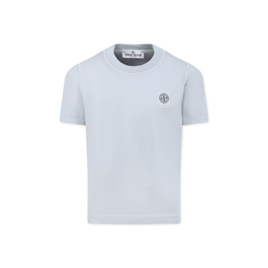 25SS [키즈] 스톤 아일랜드 티셔츠 K1S16 2100006 S0050 V0041 LIGHT BLUE