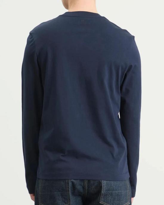 26SS 아미 스몰 하트 로고 롱슬리브 티셔츠 BFUTS235 724 430 NIGHT BLUE DOM - AMI