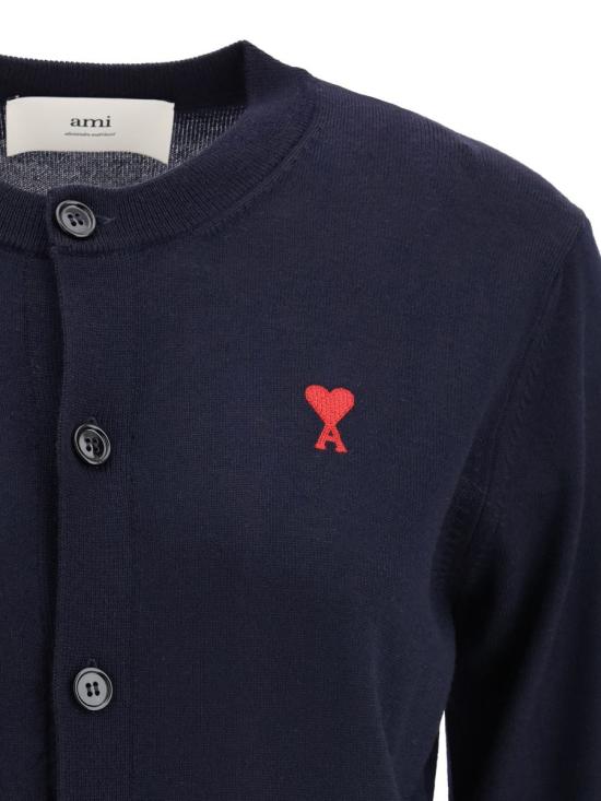 25SS 아미 가디건 FKC211KN0025430 NIGHT BLUE DOM - AMI