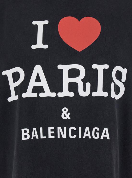 25SS 발렌시아가 반팔 티셔츠 818431TRVU91041 BLACK DOM - BALENCIAGA