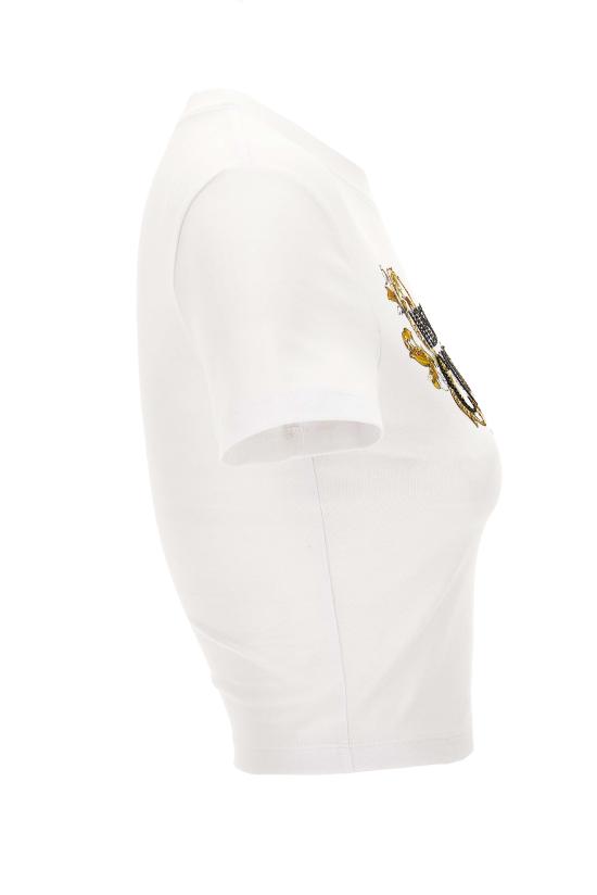 25SS 베르사체 반팔 티셔츠 78HAHC05CJ02CG03 WHTIE GOLD DOM - VERSACE