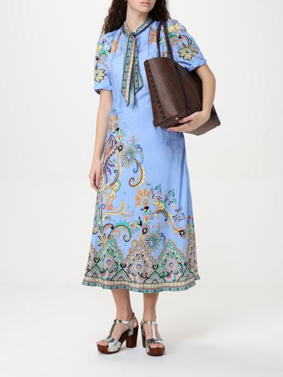 25SS 에트로 롱 원피스 WRHA025699SPD84 X0885 Gnawed Blue - ETRO