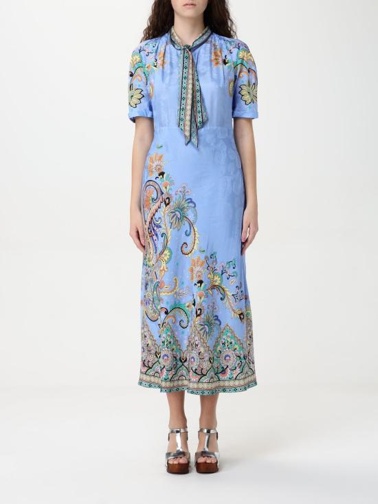 25SS 에트로 롱 원피스 WRHA025699SPD84 X0885 Gnawed Blue