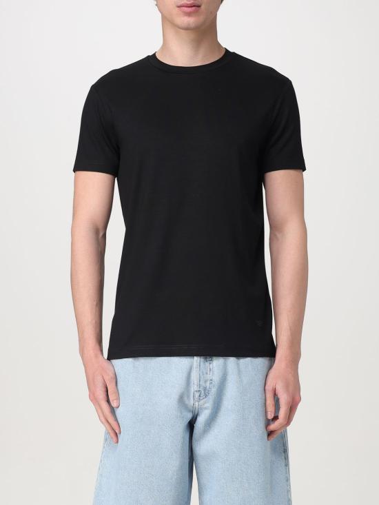 25FW 엠포리오 아르마니 반팔 티셔츠 8N1TF01JCDZ 0999 Black