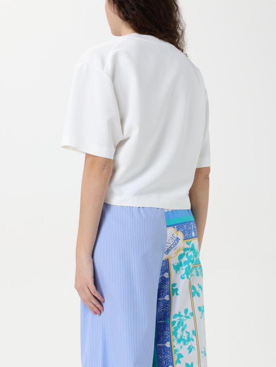 25SS 모스키노 반팔 티셔츠 02213722 1002 White - MOSCHINO