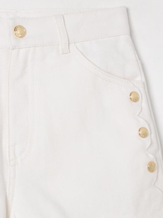 25FW [키즈] 끌로에 쇼츠/버뮤다 C20470 117 Yellow Cream - CHLOE