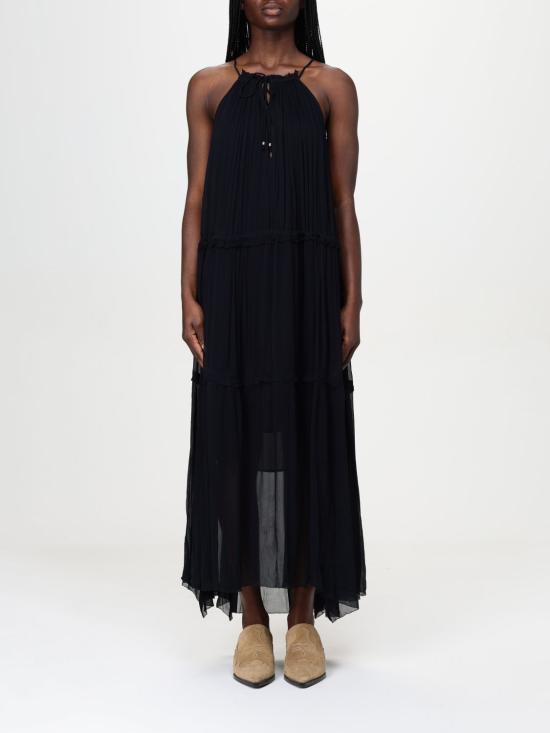 25SS 이자벨마랑에뚜왈 롱 원피스 RO0669FAC1J07E 01BK Black