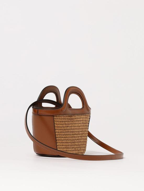 25FW 마르니 레더 & 라피아 트로피컬리아 마이크로백 BMMP0067Q0P3860 00M50 Natural - MARNI