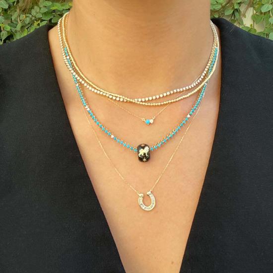  아디나 레이터 목걸이/팬던트 조디악 세라믹 + 다이아몬드 빅 비즈 옐로우 골드 - ADINA REYTER