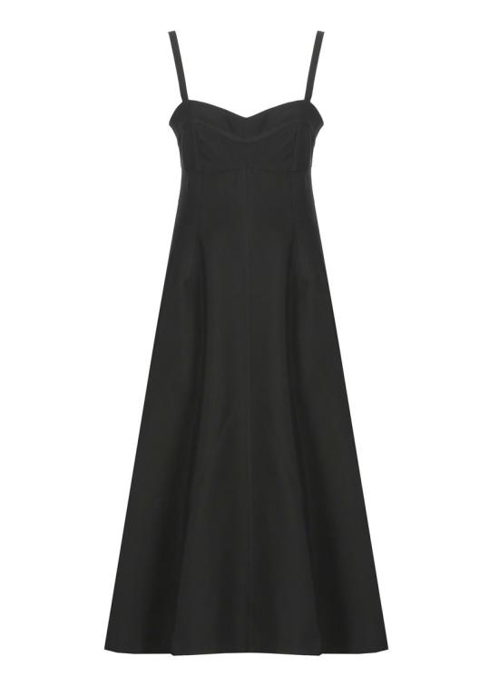 25SS 질샌더 미디 원피스 J04CT0113 J70013 001 Black