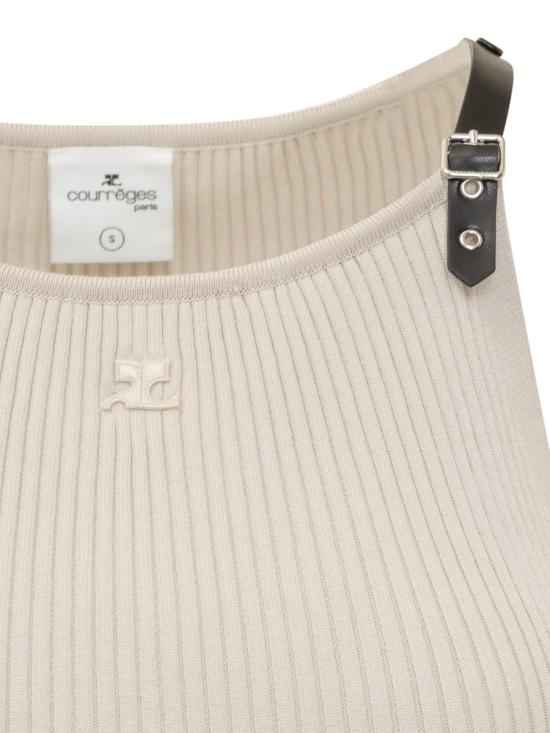  쿠레쥬 미디 원피스 124MRO328FI00019099 Beige - COURREGES