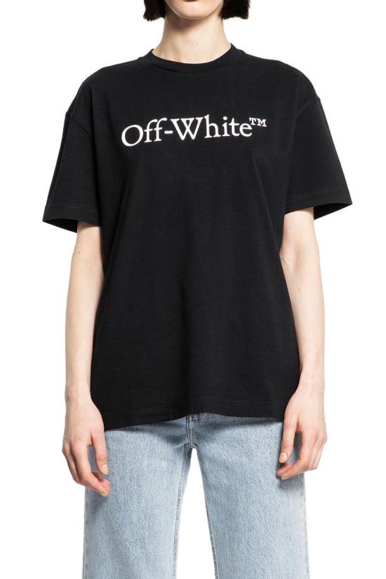 24FW 오프화이트 반팔 티셔츠 OWAA089C99JER003 1001 Black - OFF WHITE