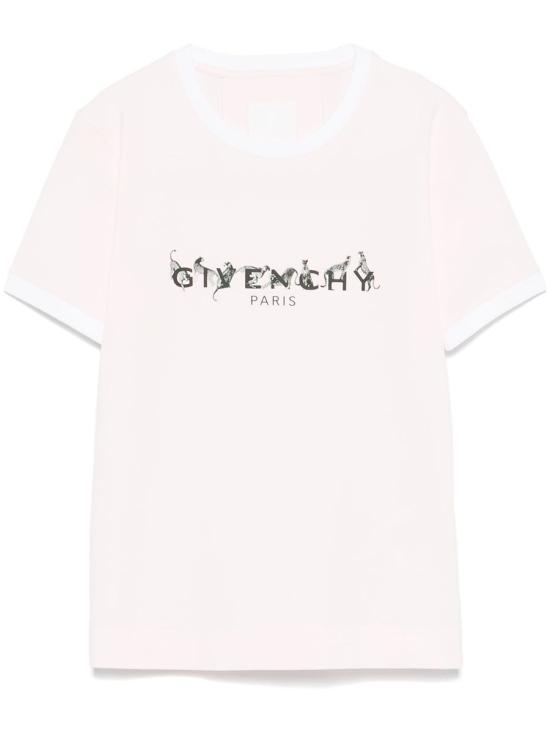 25SS 지방시 긴팔 티셔츠 BW70BFP704 978 PALE PINK WHITE MULTICOLOR