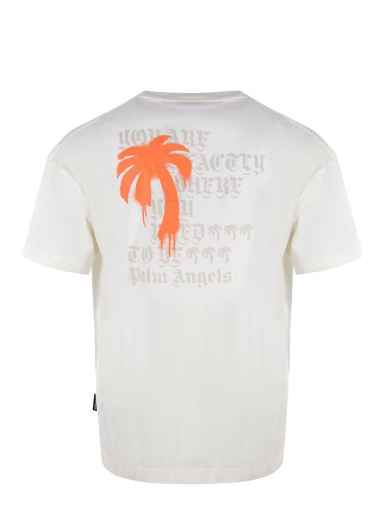 24FW 팜앤젤스 반팔 티셔츠 PMAA001F24JER0030320 Beige - PALM ANGELS