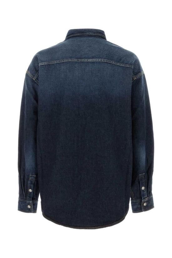 24FW 팜앤젤스 긴팔 셔츠 PMYD020F24DEN001 4503 BLUE - PALM ANGELS