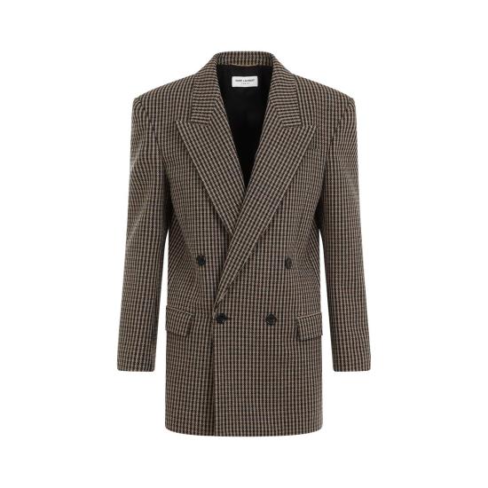 24FW 생로랑 코트 798010 Y2H82 9364 BROWN