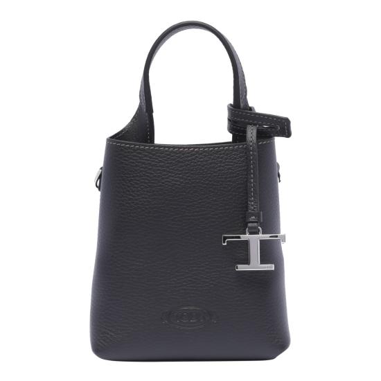 25FW 토즈 해머드 레더 미니 토트백 XBWAPAT9000QRIB999 Black