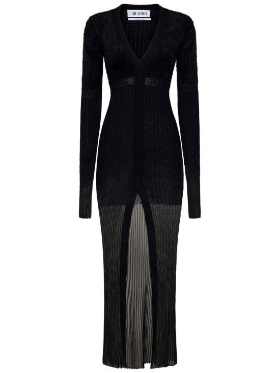 24FW 디 아티코 롱 원피스 247WCM178 KMIX4 629 Black - THE ATTICO