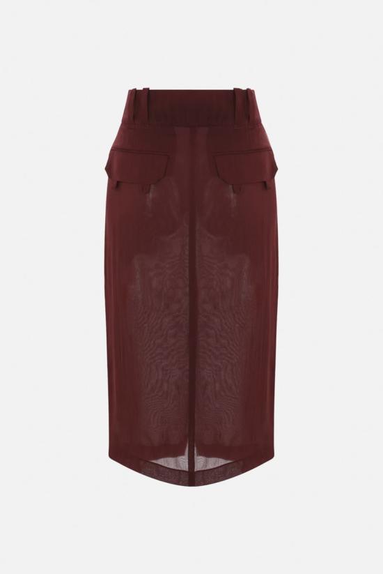 24FW 생로랑 미디 스커트 786497Y115W6140 Purple - SAINT LAURENT