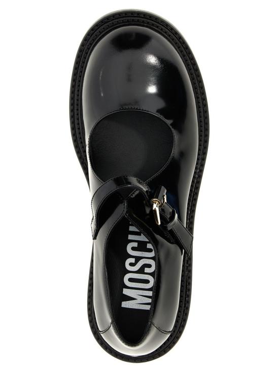  모스키노 플랫 슈즈 MA10704C0LMJ0000 Black - MOSCHINO
