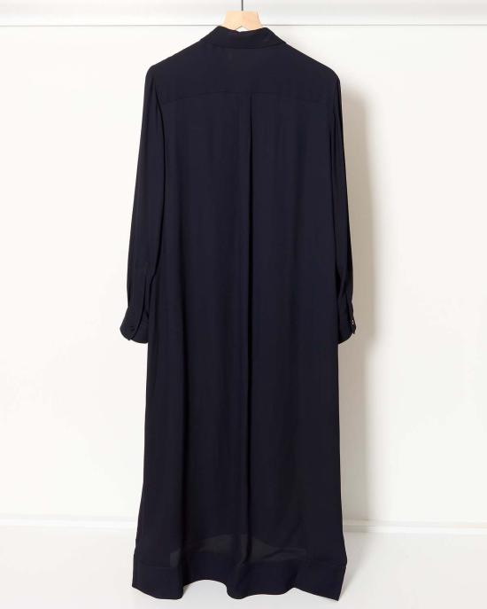  만투 롱 원피스 맨투 셔츠 드레스 나이트 블루 - MANTU