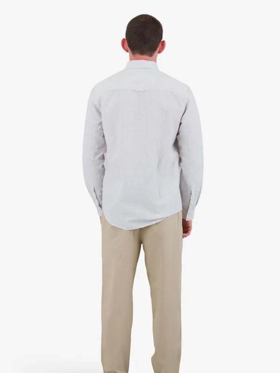  FOLK 긴팔 셔츠 포크 릴렉스 핏  세이지 마이크로스트라이프 슬럽 - FOLK