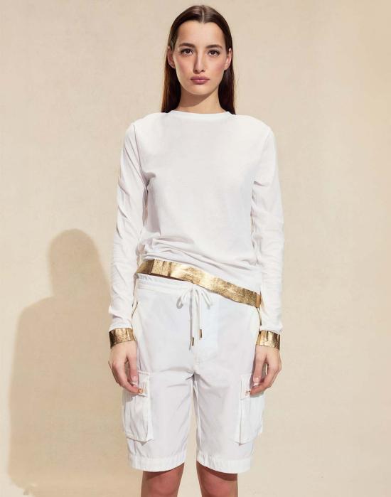  신시아 로리 반팔 티셔츠 신시아 로울리 아테나 롱슬리브 티셔츠 화이트 - CYNTHIA ROWLEY