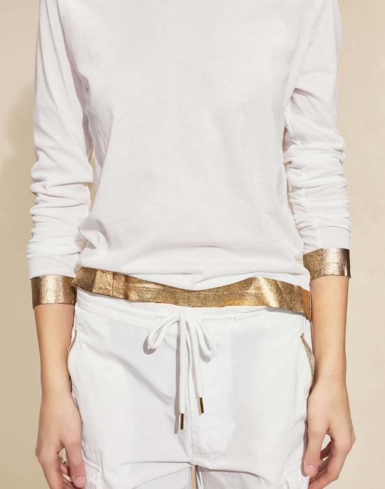  신시아 로리 반팔 티셔츠 신시아 로울리 아테나 롱슬리브 티셔츠 화이트 - CYNTHIA ROWLEY