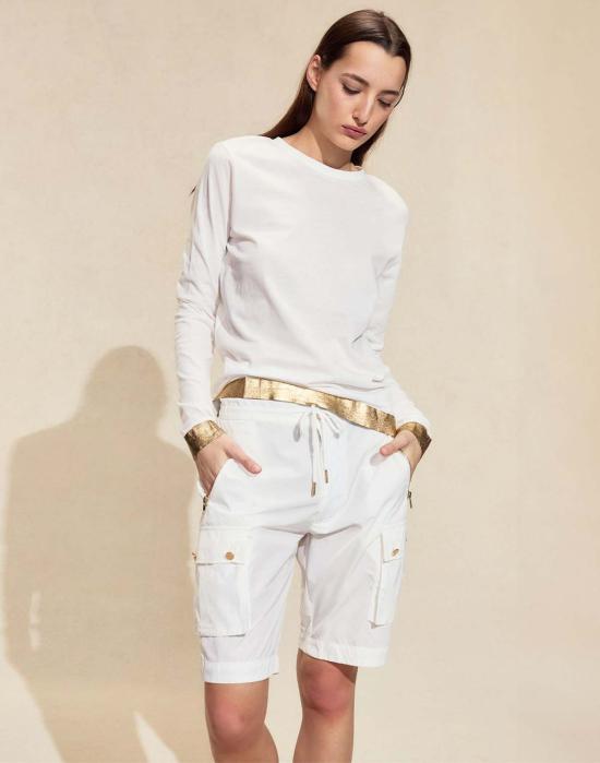  신시아 로리 반팔 티셔츠 신시아 로울리 아테나 롱슬리브 티셔츠 화이트 - CYNTHIA ROWLEY