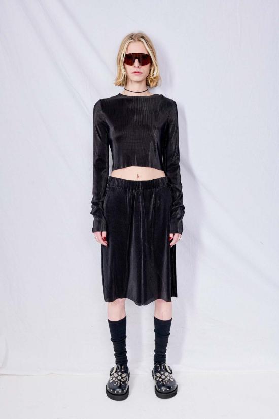  어셈블리 뉴욕 숏팬츠 어셈블리 블랙 플리세 롱 숏 - ASSEMBLY NEW YORK