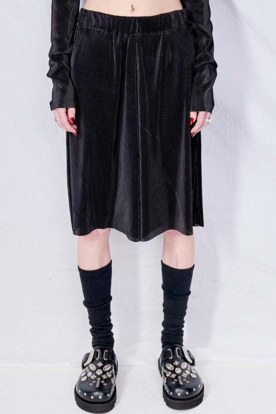  어셈블리 뉴욕 숏팬츠 어셈블리 블랙 플리세 롱 숏