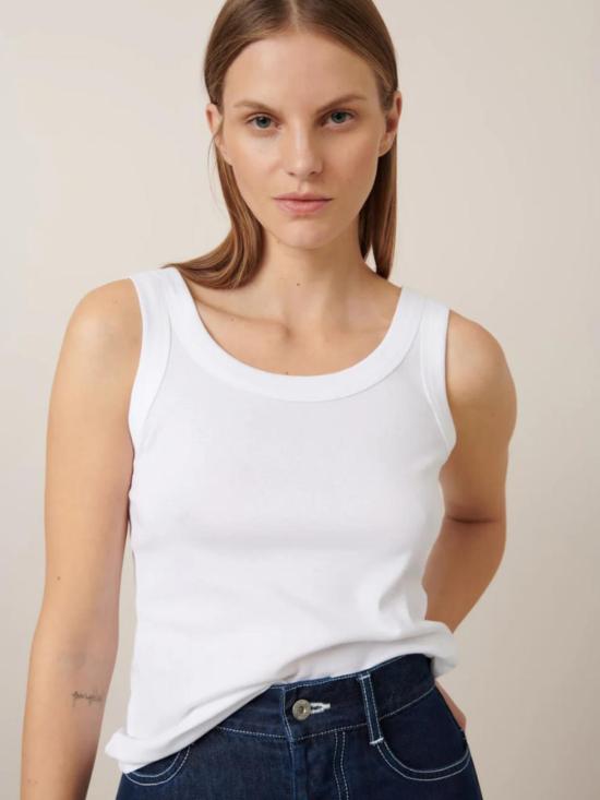  코우토우 민소매 티셔츠 에브리데이 싱글렛 화이트 - KOWTOW