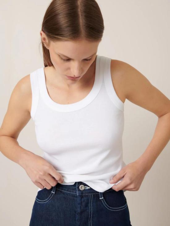  코우토우 민소매 티셔츠 에브리데이 싱글렛 화이트 - KOWTOW