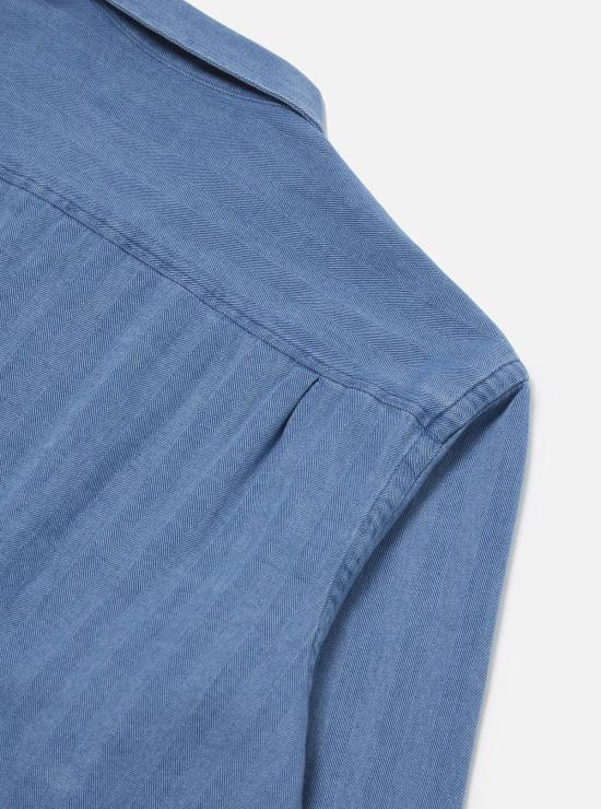  유니버셜웍스 긴팔 셔츠 유니버셜 웍스 롱슬리브 유틸리티  워시드 인디고 - UNIVERSAL WORKS