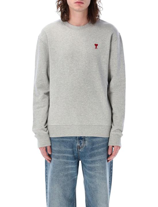 25SS 아미 스몰 하트 로고 스웨트셔츠 BFUSW0357300951 HEATHER ASH GREY DOM