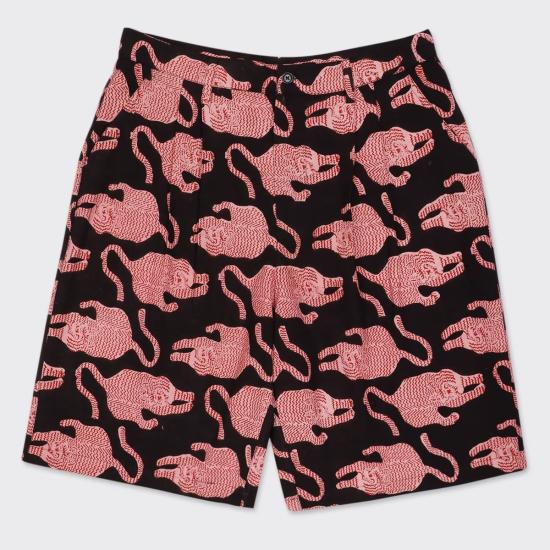  Kardo 숏팬츠 카르도 아르만 쇼츠 타이거 프린트 코럴 블랙 - OTHER BRANDS