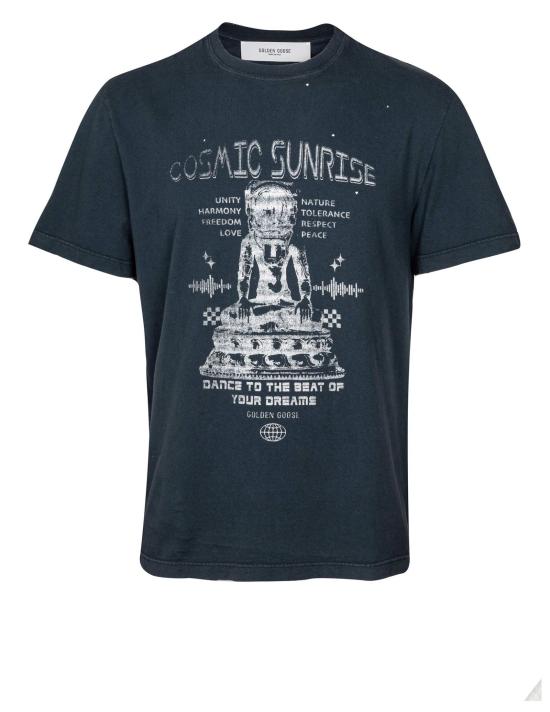 25SS 골든구스 반팔 티셔츠 GMP01220P00185790482 BLACK DOM - GOLDEN GOOSE