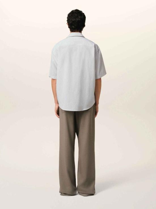 25SS 아미 반팔 셔츠 HSH292CO01131041 WHITE BLUE NOTE DOM - AMI